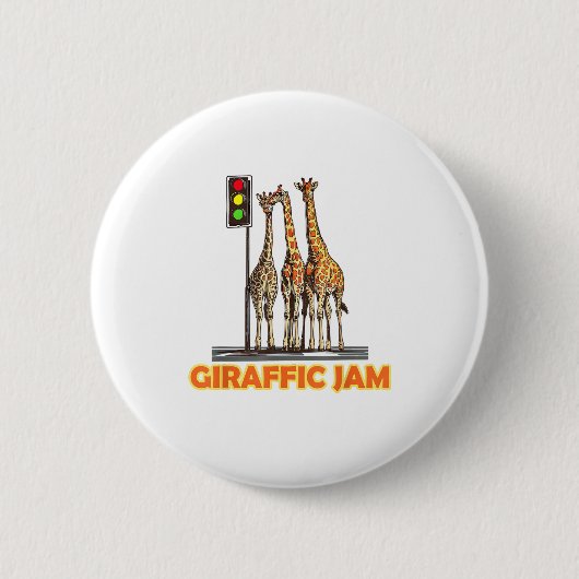 Grappige Pun Giraffe Jam Ronde Button 5,7 Cm (Voorkant)