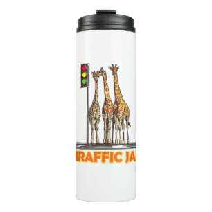Grappige Pun Giraffe Jam Thermosbeker