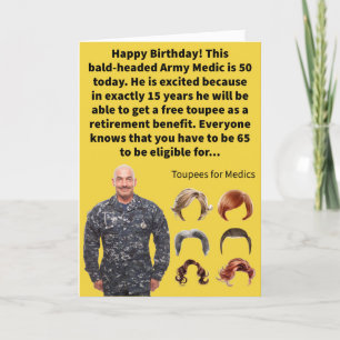 Grappige Pun Medic Hair Gelukkige Verjaardag Kaart