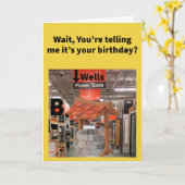 Grappige Pun Well Aisle B Verjaardag Kaart (Gele Bloem)