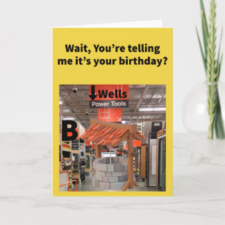Grappige Pun Well Aisle B Verjaardag Kaart