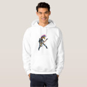 Grappige Punk Giraffe, Rock'n Roll Gothic Giraffe, Hoodie (Voorkant volledig)