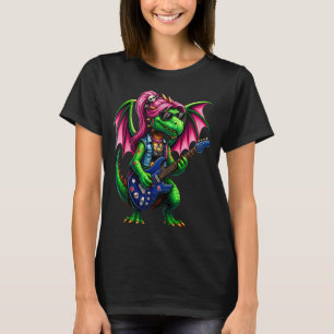 Grappige Punk Rock Draak, Gitaar Band Meisjes T-shirt