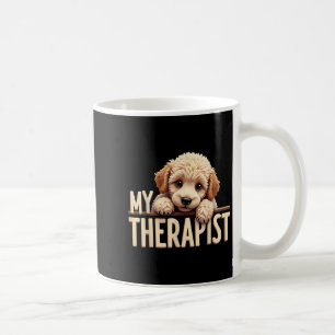 Grappige Pup Mijn Therapeut Poodle Hond Koffiemok