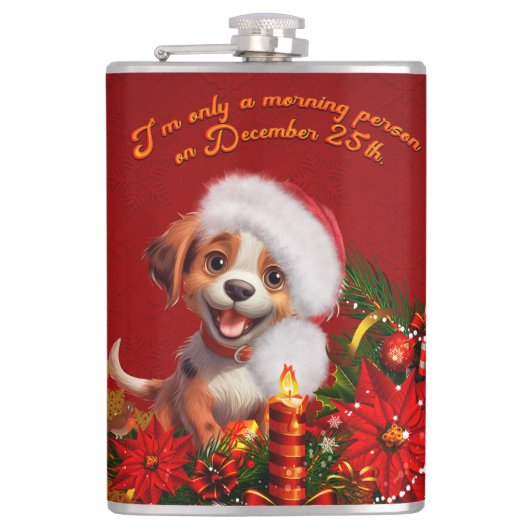 Grappige puppy heupfles (Voorkant)