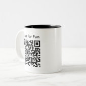 Grappige QR-code mok png, sarcastische Mok wrap (Voorkant links)