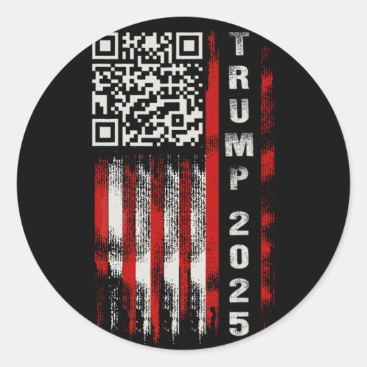 Grappige QR Donald Trump Dancing 4745 Code Video Ronde Sticker (Voorkant)
