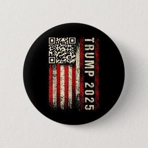 Grappige QR Donald Trump Dancing 47_45 Code Video Ronde Button 5,7 Cm