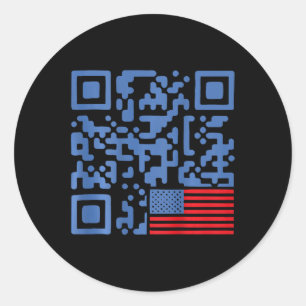 Grappige Qr President Trump 4547 Dansen Dans Beweg Ronde Sticker