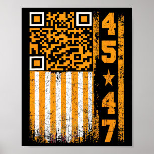 Grappige Qr Scan Me President Trump 4547 Trump Dan Poster
