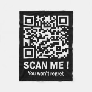 Grappige QR Scan Me President Trump 45_47 Trump Fleece Deken
