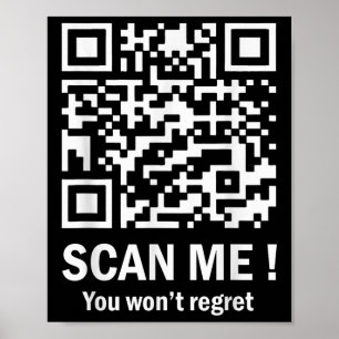 Grappige QR Scan Me President Trump 45_47 Trump Poster