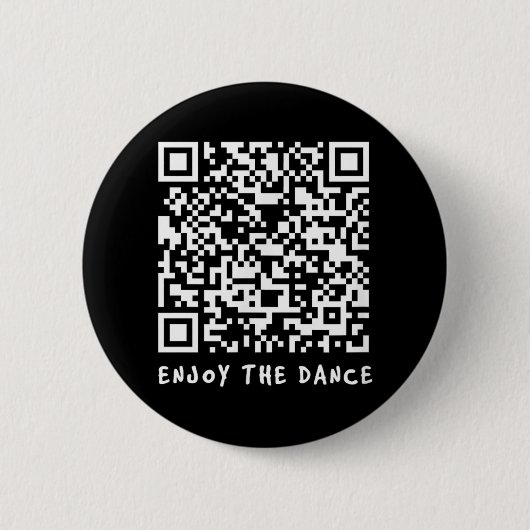 Grappige Qr Trump Dancing Interactieve Code _1 Ronde Button 5,7 Cm (Voorkant)