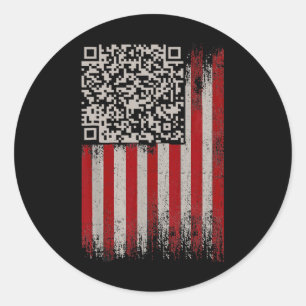 Grappige QR Trump Dansende Danscode 1 Ronde Sticker