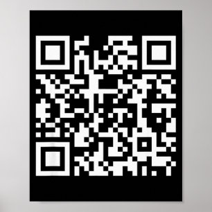 Grappige Qr Wees Geen Klein Kreng Code Zeggende Qu Poster