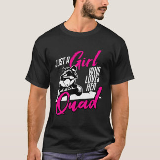 Grappige Quad ATV Girl Four Wheeler Ride Vuile Vro T-shirt