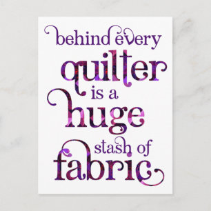 Grappige Quilt Quote Quilting Stash Briefkaart