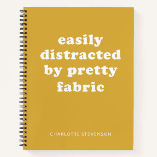 Grappige Quilter Fabric Quote Gepersonaliseerde na Notitieboek