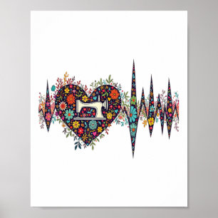 Grappige quilting naaistof voor vrouwen naaien is poster