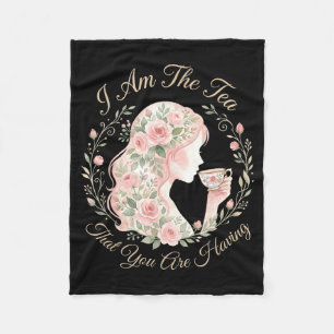 Grappige quote elegante vrouwen ben de thee die zi fleece deken