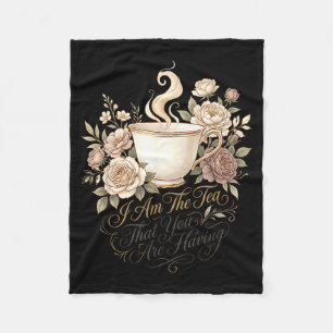 Grappige quote elegante vrouwen ben de thee die zi fleece deken