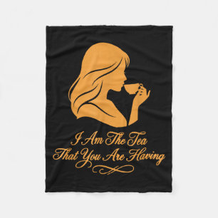 Grappige quote elegante vrouwen ben ik de thee die fleece deken