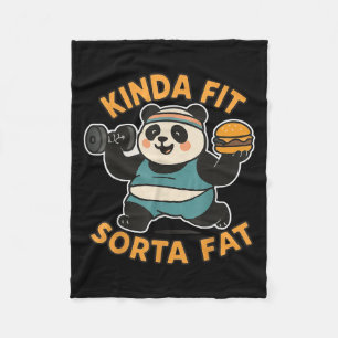 Grappige Quote Enigszins Fit Iets Te Dik Cool Gym Fleece Deken