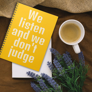 Grappige quote gele notitieboek