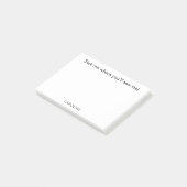 Grappige quote Gepersonaliseerde Zwart Wit Vergeet Post-it® Notes (Schuin)