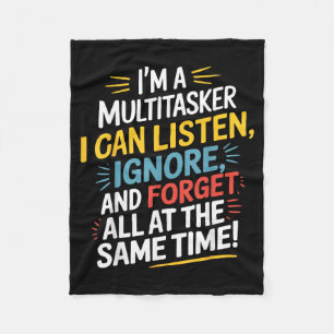 Grappige Quote Grappige Multitask Grappige Spreuk Fleece Deken