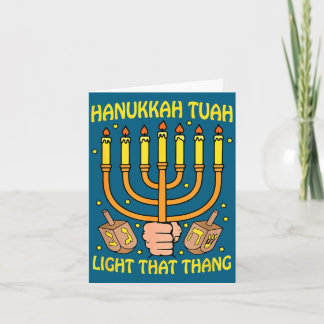 Grappige quote Hanukkah Tuah Licht Dat Ding Ontwer Kaart