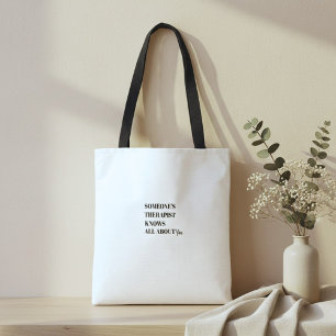 Grappige quote humor inspirerende typografie draagtas