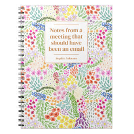 Grappige Quote Kantoor Ontmoeting Bloemen Geperson Notitieboek