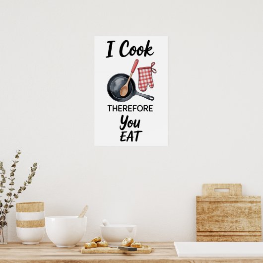 Grappige Quote Keuken Poster (Keuken)