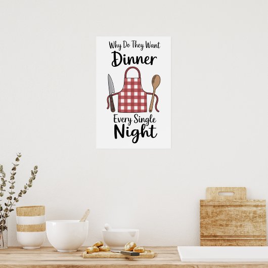 Grappige Quote Keuken Poster (Keuken)