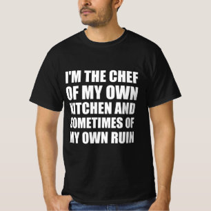 Grappige quote koken t-shirt