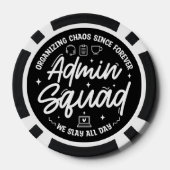 Grappige quote over administratieve professionals poker chips (Achterkant)