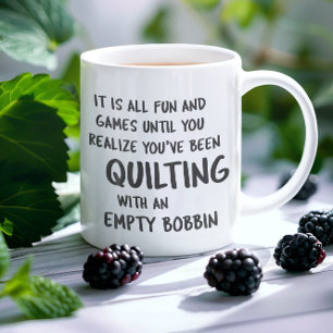 Grappige quote over quilten voor quilters koffie koffiemok