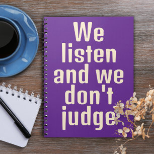 Grappige quote paarse notitieboek