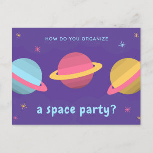 Grappige quote - Paarse Planeten Feest Briefkaart