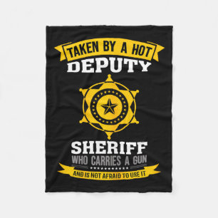 Grappige Quote Plaatsvervangend Sheriff Echtgenote Fleece Deken