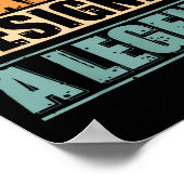 Grappige Quote Retro Graphic Designer Poster (Hoek)