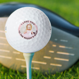Grappige Quote Roze Witte Aangepaste Kinderen Foto Golfballen