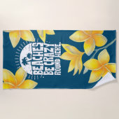 Grappige quote strand is gek strandlaken (Voorkant)