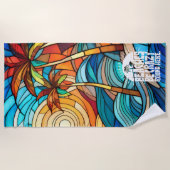 Grappige quote strand is gek strandlaken (Voorkant)