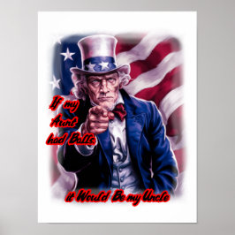 Grappige quote van patriot oom Sam op een Poster