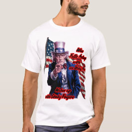 Grappige quote van patriottische oom Sam op een wi T-shirt