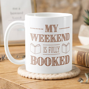Grappige quote voor boekenliefhebbers koffiemok