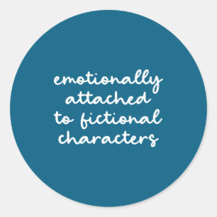 Grappige quote voor boekenliefhebbers modern scrip ronde sticker