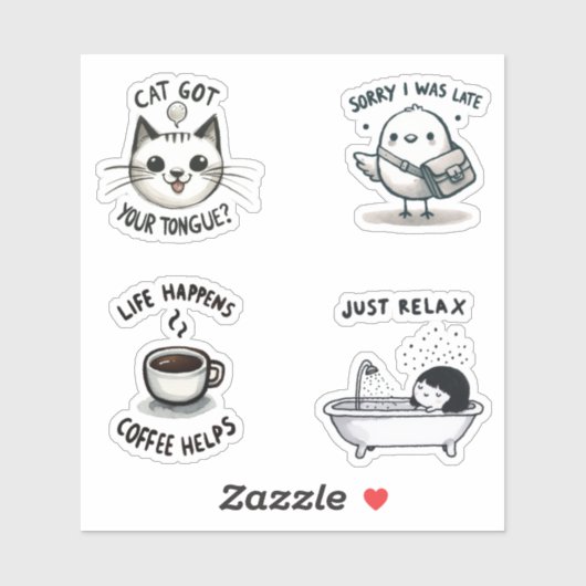 Grappige quotes sticker pack (Vel)
